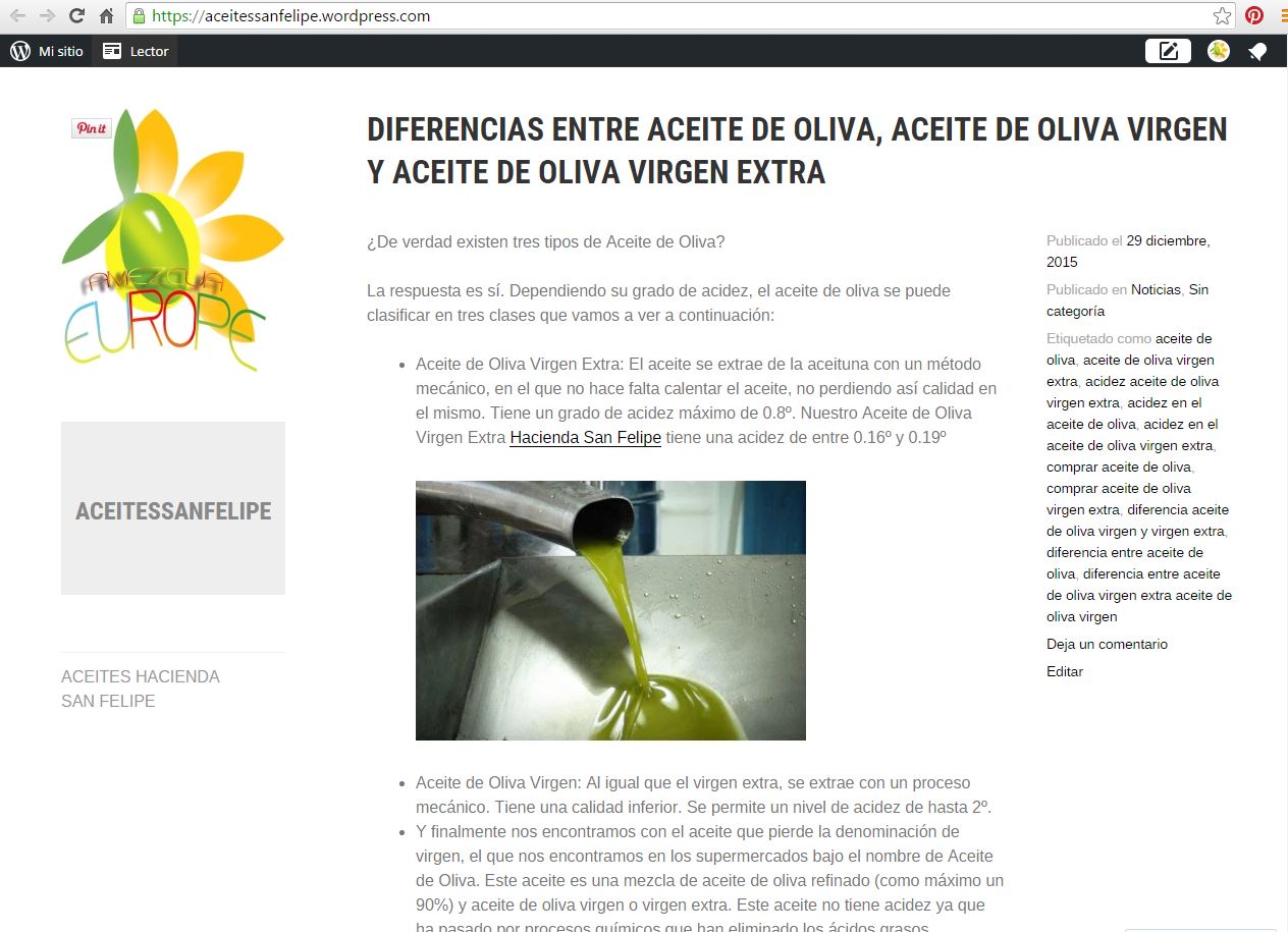 aceite de oliva virgen extra